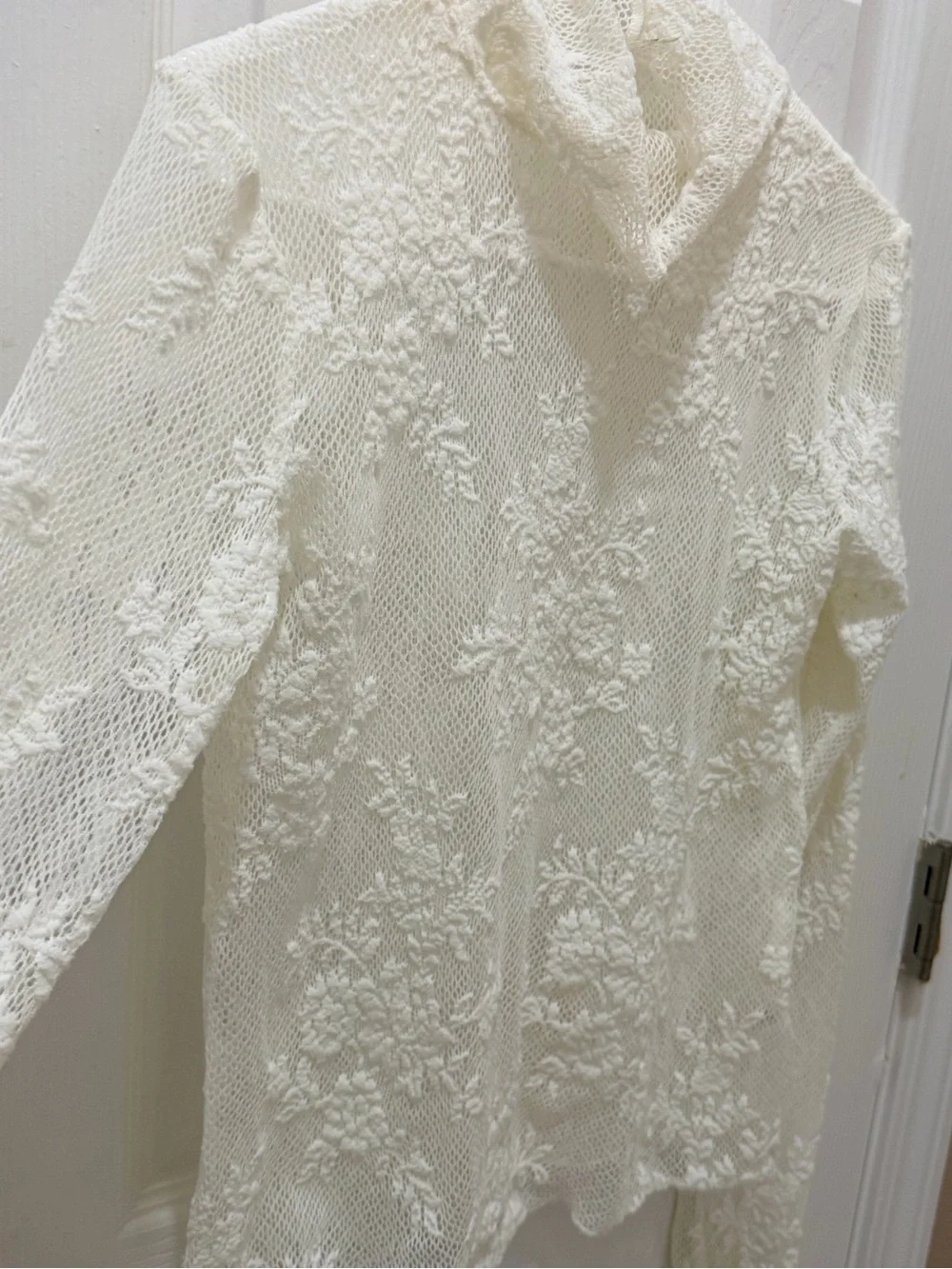 Free People Sweet Secrets Lace Turtleneck Top size Small